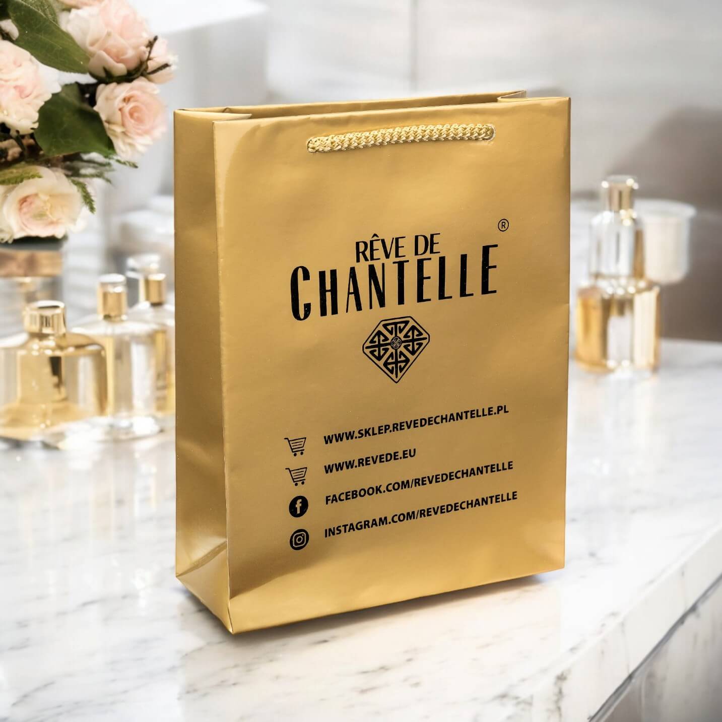 Gift Bag - Golden with logo