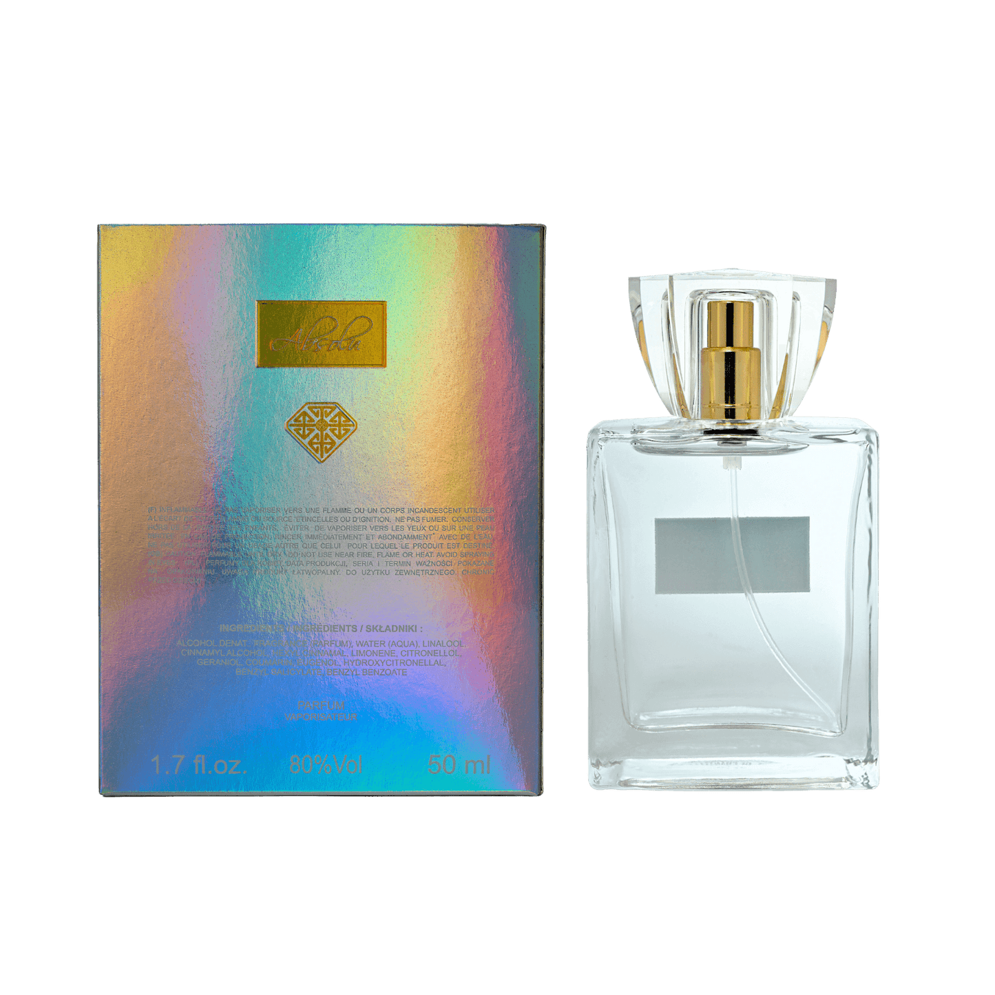 Absolu perfume-original box and bottle (back view)