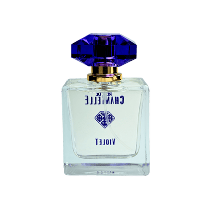 Violet perfume- bottle (back view)