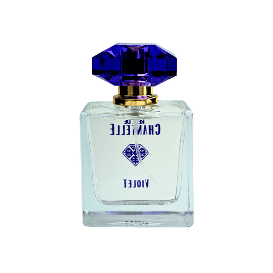 Violet perfume- bottle (back view)