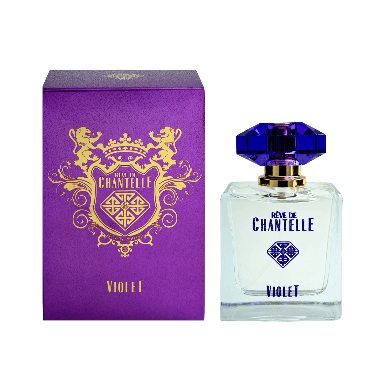 Violet perfume - original box and bottle